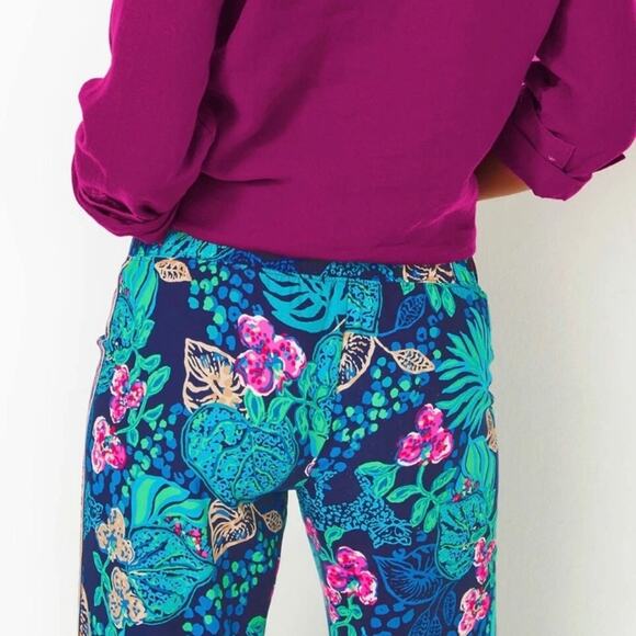 Lilly Pulitzer NWT BAL HARBOUR PALAZZO,  LOW TIDE NAVY LIFE OF THE PARTY PANT S - Picture 5 of 10